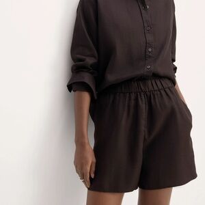 Everlane Women's Linen Easy Short in Black Size M